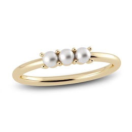 Juliette Maison Freshwater Cultured Pearl Trio Ring 10K Yellow Gold