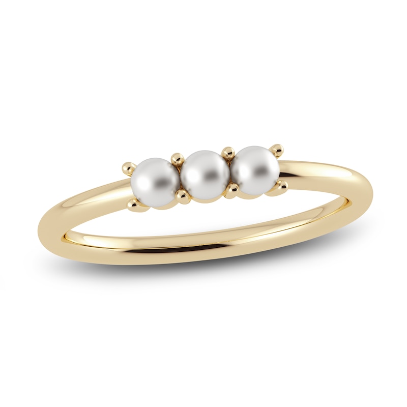 Main Image 1 of Juliette Maison Freshwater Cultured Pearl Trio Ring 10K Yellow Gold