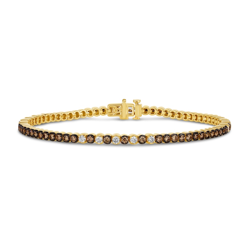 Main Image 1 of Le Vian Diamond Tennis Bracelet 2 ct tw Round 14K Honey Gold 7&quot;