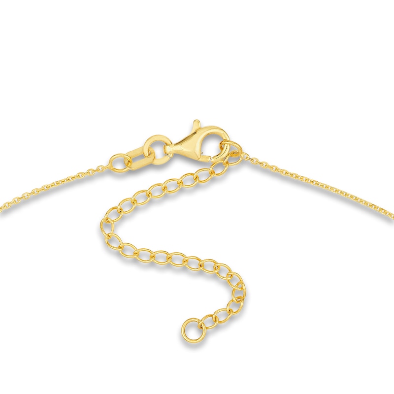 Midas 14k Yellow Gold Hollow Rolo Chain with Ring Necklace