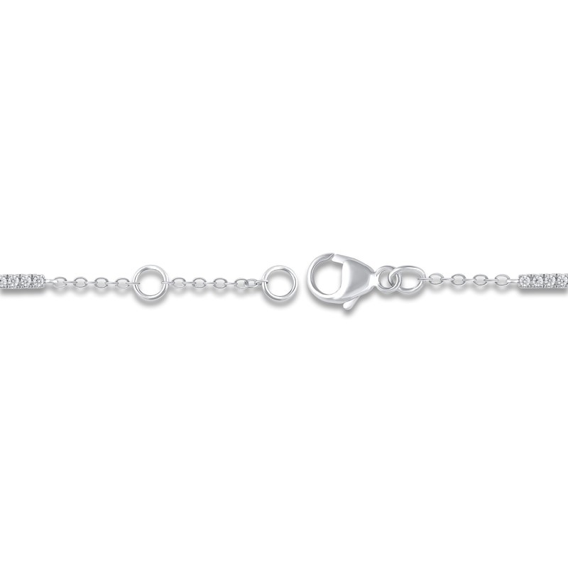 Main Image 3 of Diamond Bracelet 1/8 ct tw Round 10K White Gold 7&quot;