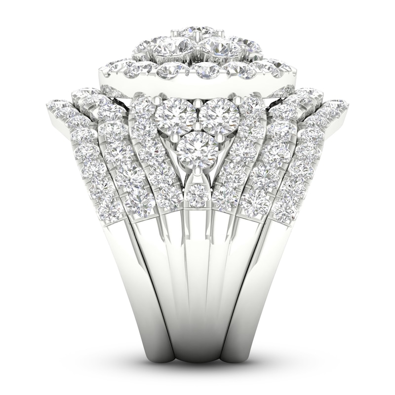 Diamond 3-Piece Bridal Set 5 ct tw Round 14K White Gold