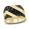 Thumbnail Image 1 of Men's Black Diamond Ring 2-1/4 ct tw Round 14K Yellow Gold