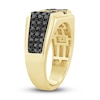 Thumbnail Image 1 of Men's Black Diamond Ring 2-1/2 ct tw Round 14K Yellow Gold