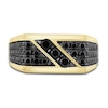 Thumbnail Image 2 of Men's Black Diamond Ring 2-1/2 ct tw Round 14K Yellow Gold