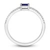 Thumbnail Image 2 of Natural Blue Sapphire Ring 1/15 ct tw Diamonds 14K White Gold