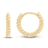 Thumbnail Image 2 of Children's Twisted Huggie Hoop Earrings 14K Yellow Gold