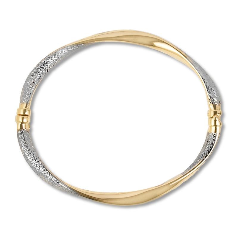 Main Image 1 of Italia D'Oro Twisted Bangle Bracelet 14K Yellow Gold