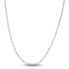 Thumbnail Image 1 of Solid Diamond-Cut Rope Chain Necklace 14K White Gold 24&quot; 2.0mm