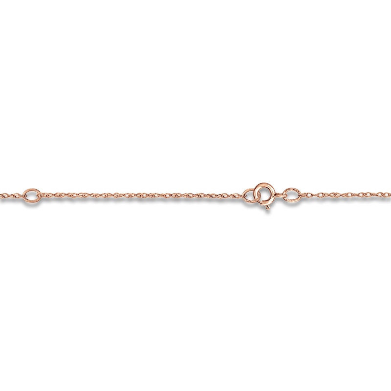 Main Image 2 of Personalized High-Polish Rectangle Necklace 14K Rose Gold 18&quot;