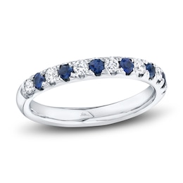 Shy Creation Natural Blue Sapphire Ring 1/4 ct tw Round 14K White Gold SC22005285