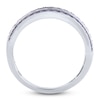 Thumbnail Image 2 of Blue & White Diamond Anniversary Band 1-1/2 ct tw Round 14K White Gold