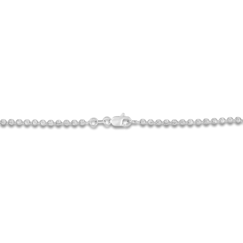 Main Image 2 of Beaded Chain Necklace 14K White Gold 20&quot; 2.5mm