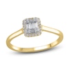 Thumbnail Image 0 of Diamond Promise Ring 1/5 ct tw Round/Baguette 14K Yellow Gold