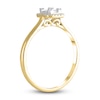 Thumbnail Image 1 of Diamond Promise Ring 1/5 ct tw Round/Baguette 14K Yellow Gold