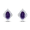 Thumbnail Image 1 of Natural Amethyst Stud Earrings 1/8 ct tw Round 14K Yellow Gold