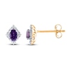 Thumbnail Image 2 of Natural Amethyst Stud Earrings 1/8 ct tw Round 14K Yellow Gold