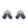 Thumbnail Image 2 of Natural Blue Sapphire & Diamond Stud Earrings 1/15 ct tw 14K White Gold