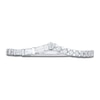 Thumbnail Image 3 of Round & Baguette-Cut Diamond Contour Anniversary Band 1/4 ct tw 14K White Gold