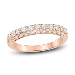 Diamond Profile Anniversary Band 3/4 ct tw 14K Rose Gold