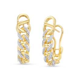 Alessi Domenico Diamond Hoop Earrings 1/3 ct tw 18K Yellow Gold