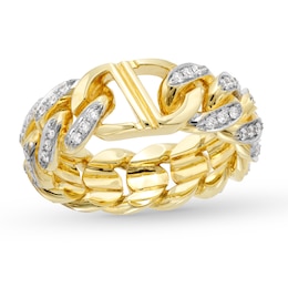 Alessi Domenico Diamond Ring 5/8 ct tw 18K Yellow Gold - Size 10