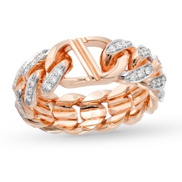 Alessi Domenico Diamond Ring 5/8 ct tw 18K Rose Gold - Size 10.5