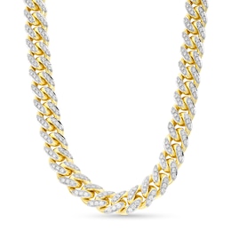 Alessi Domenico Diamond Necklace 14 ct tw 18K Yellow Gold 24&quot; 11.6mm