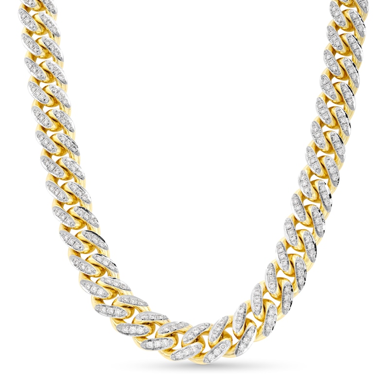 Alessi Domenico Diamond Necklace 4-7/8 ct tw 18K Yellow Gold 16" 9.2mm