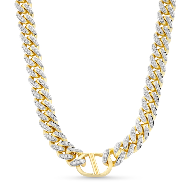 Alessi Domenico Diamond Necklace 4-7/8 ct tw 18K Yellow Gold 16" 9.2mm