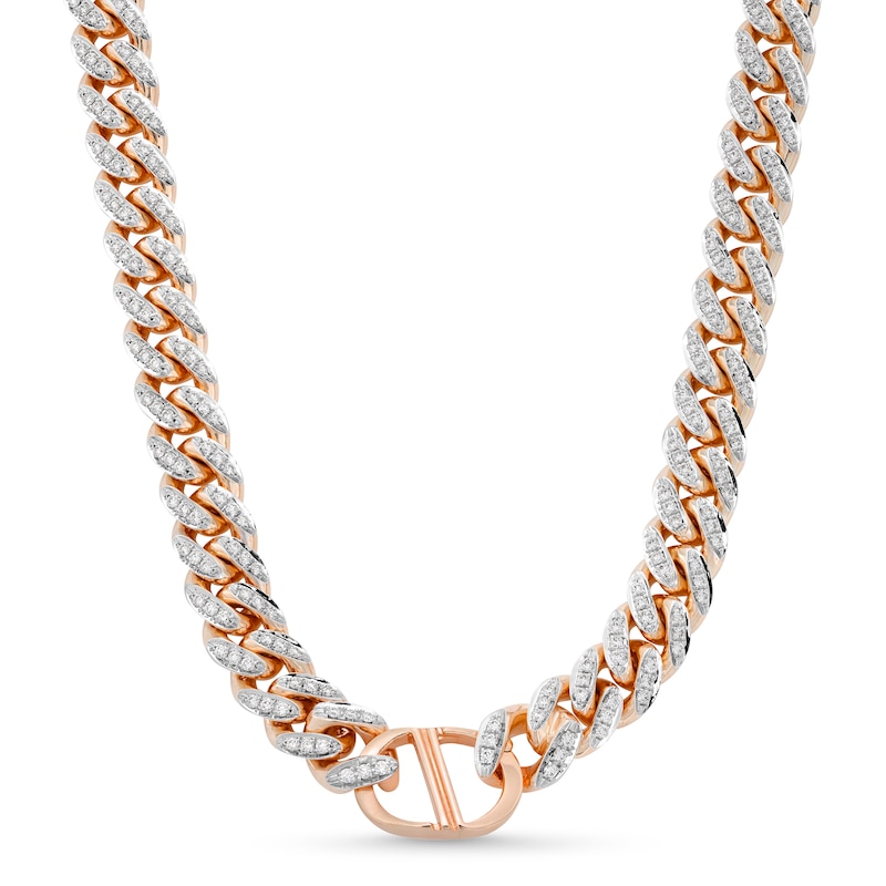 Alessi Domenico Diamond Necklace 4-7/8 ct tw 18K Rose Gold 16" 9.2mm