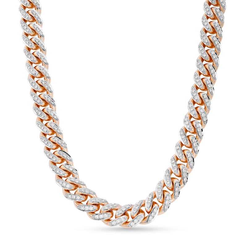 Alessi Domenico Diamond Necklace 6-7/8 ct tw 18K Rose Gold 22" 9.2mm