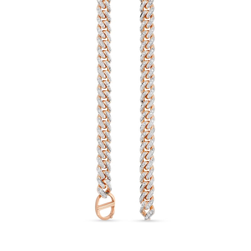 Alessi Domenico Diamond Necklace 2-5/8 ct tw 18K Rose Gold 16" 7mm