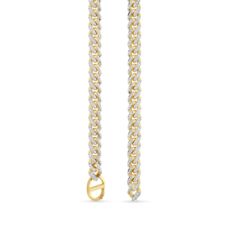 Alessi Domenico Diamond Necklace 3-1/3 ct tw 18K Yellow Gold 20" 7mm