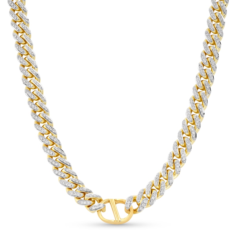 Main Image 6 of Alessi Domenico Diamond Necklace 3-5/8 ct tw 18K Yellow Gold 22&quot; 7mm