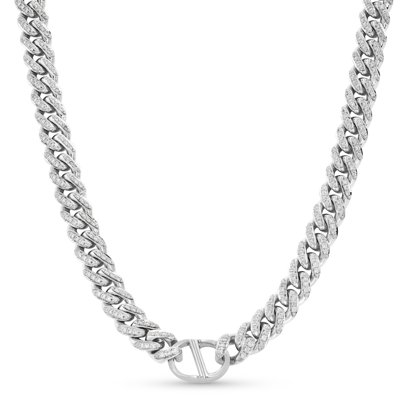 Alessi Domenico Diamond Necklace 3-5/8 ct tw 18K White Gold 22" 7mm