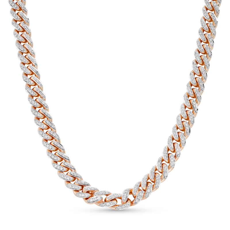 Alessi Domenico Diamond Necklace 4 ct tw 18K Rose Gold 24" 7mm