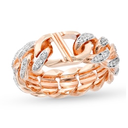 Alessi Domenico Diamond Ring 1/3 ct tw 18K Rose Gold - Size 6