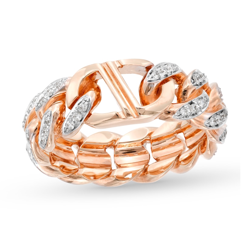 Main Image 1 of Alessi Domenico Diamond Ring 1/3 ct tw 18K Rose Gold - Size 6.75