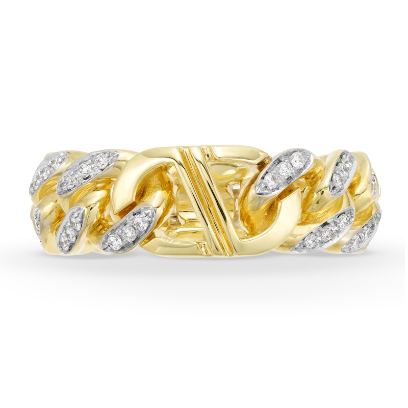 Main Image 4 of Alessi Domenico Diamond Ring 3/8 ct tw 18K Yellow Gold - Size 8.25