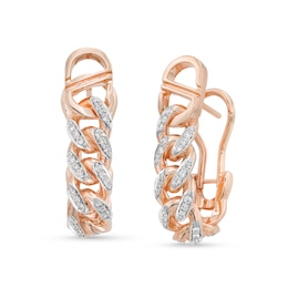 Alessi Domenico Diamond Hoop Earrings 1/3 ct tw 18K Rose Gold