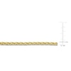 Thumbnail Image 2 of Hollow Rope Chain Bracelet 3mm 14K Yellow Gold 7.5&quot;