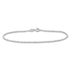 Thumbnail Image 1 of Solid Singapore Chain Bracelet 1.2mm 14K White Gold 7.5&quot;