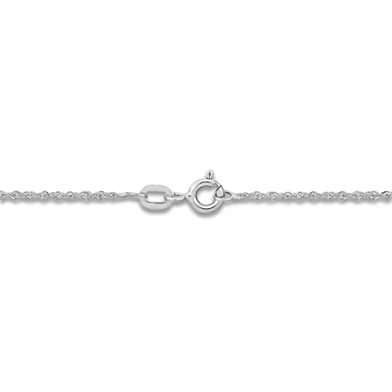 Main Image 3 of Solid Singapore Chain Bracelet 1.2mm 14K White Gold 7.5&quot;