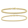 Thumbnail Image 0 of Rope Chain & Hollow Link Chain Bracelet Set 14K Yellow Gold