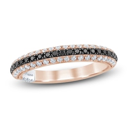 Pnina Tornai Black & White Diamond Anniversary Ring 1/2 ct tw 14K Rose Gold