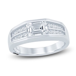 Men's Pnina Tornai Lab-Created Emerald-Cut Diamond Anniversary Band 1-7/8 ct tw 14K White Gold