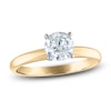 Thumbnail Image 0 of Certified Round Diamond Solitaire Engagement Ring 1 ct tw 14K Yellow Gold (I/I1)