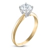 Thumbnail Image 1 of Certified Round Diamond Solitaire Engagement Ring 1 ct tw 14K Yellow Gold (I/I1)