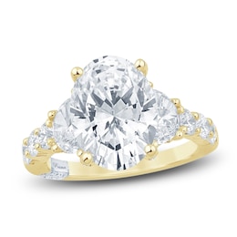 Pnina Tornai Lab-Created Diamond Oval-Cut Engagement Ring 6-7/8 ct tw 14K Yellow Gold